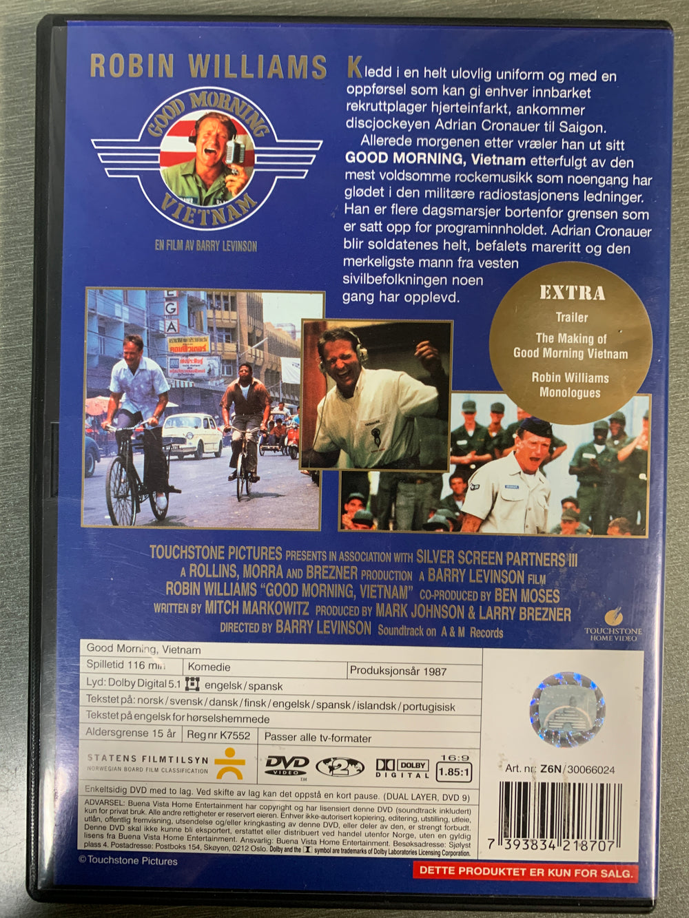 Good Morning, Vietnam (1987). DVD.
