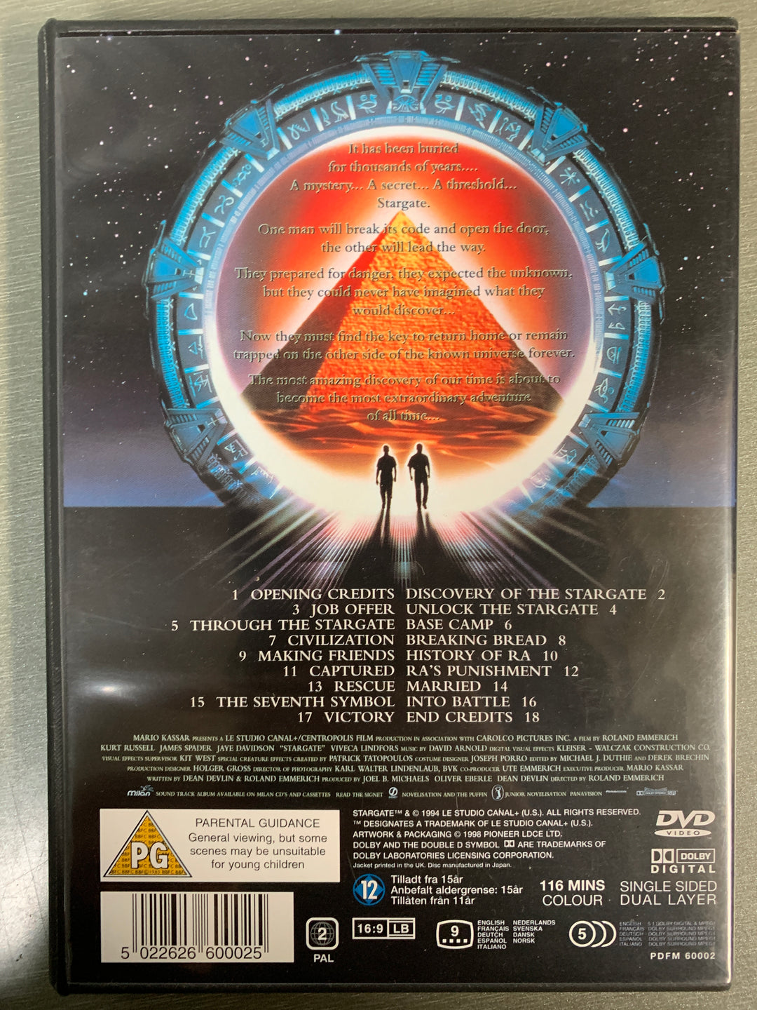 Stargate (1994). DVD.