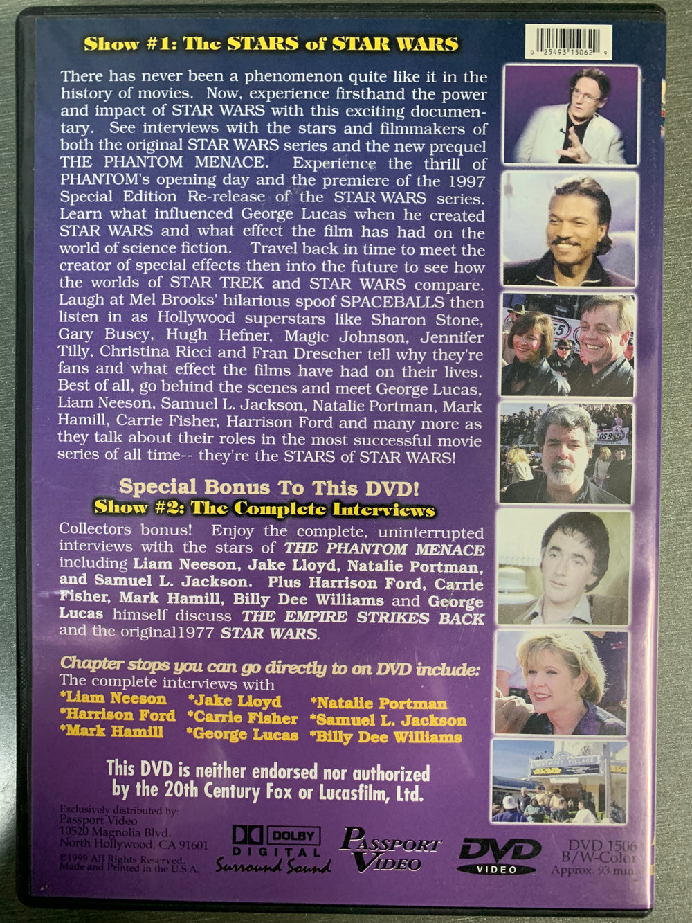 The Stars of Star Wars: Interviews From The Cast (2000). DVD.