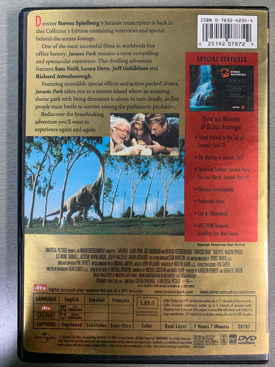 Jurassic Park (1993). DVD.