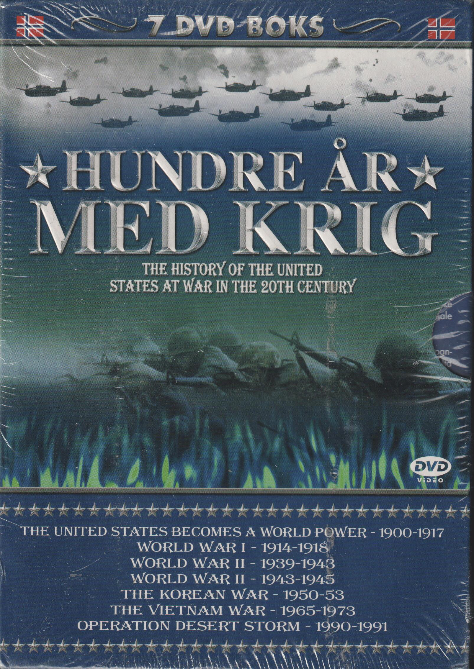Hundre År Med Krig (7 DVD Boks). 2008. DVD samleboks. Ny i plast!