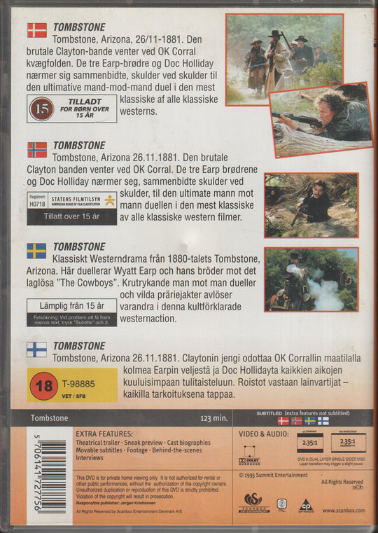 Tombstone. 1993. DVD.