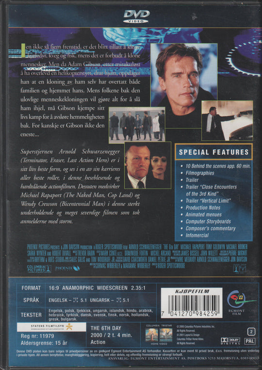 The 6th Day. 2000. DVD.