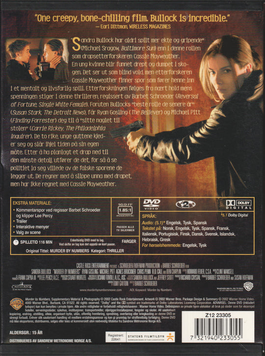 Murder by Numbers. 2002. DVD.