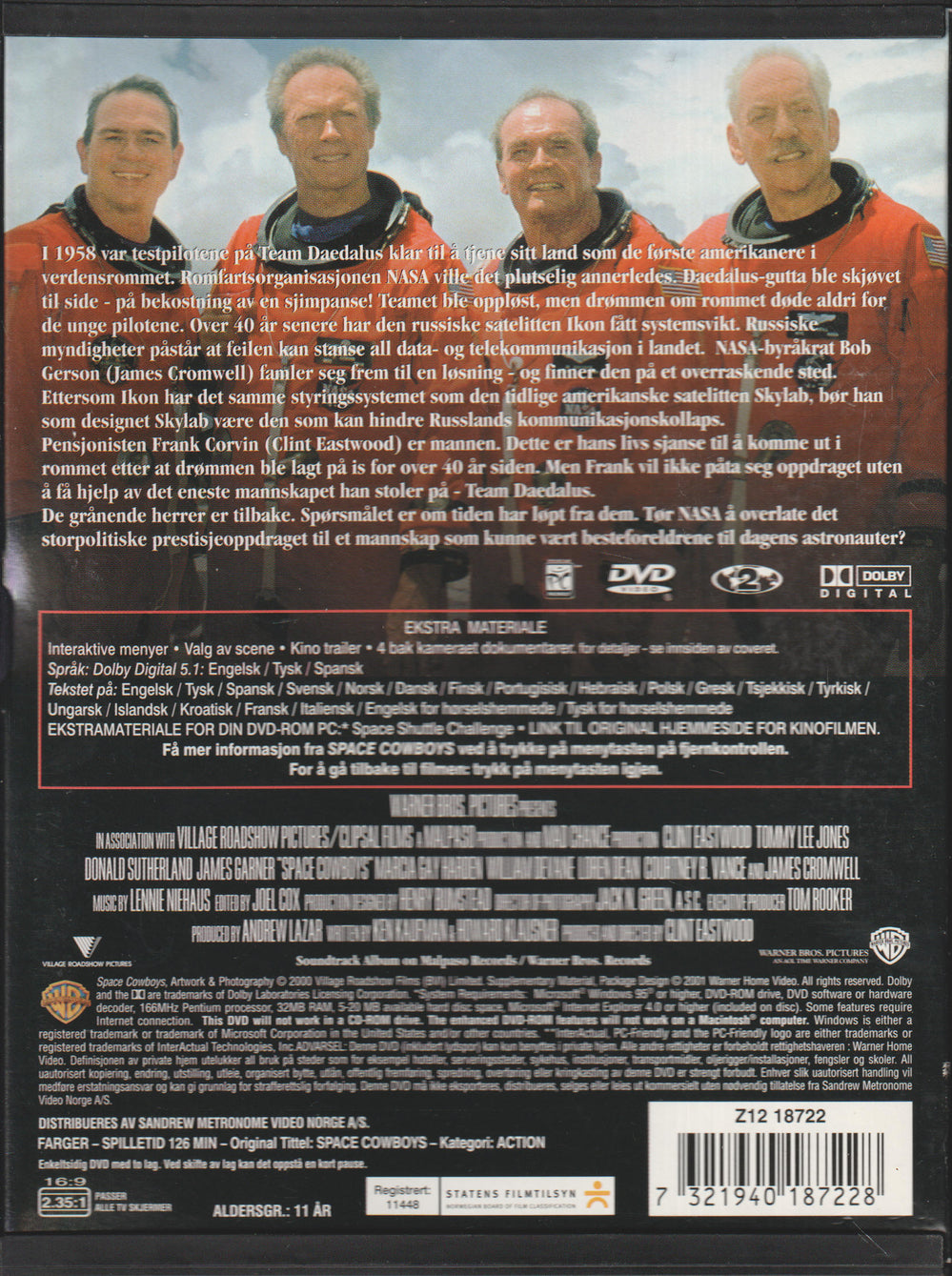 Space Cowboys. 2000. DVD.
