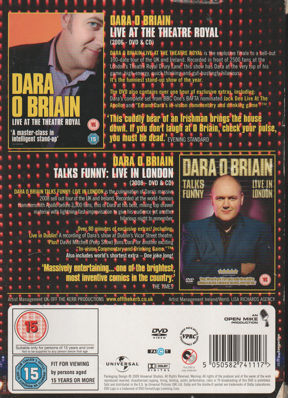 Dara O Briain: The Live Collection. 2009. DVD/CD.