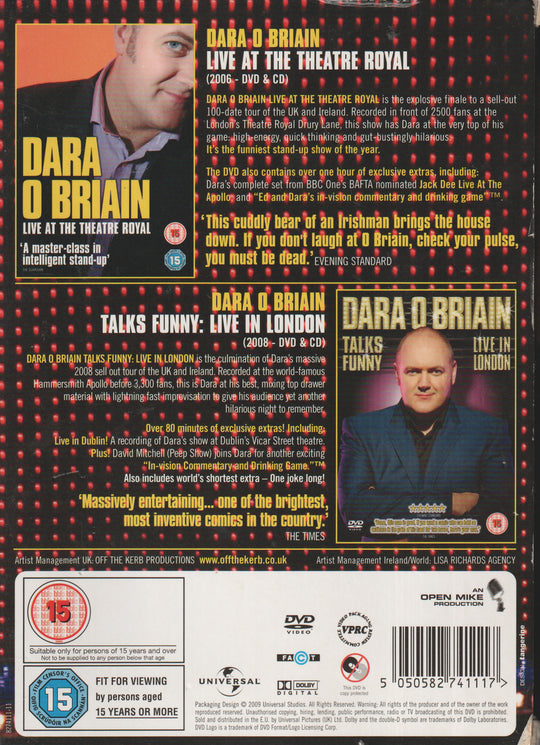 Dara O Briain: The Live Collection. 2009. DVD/CD.