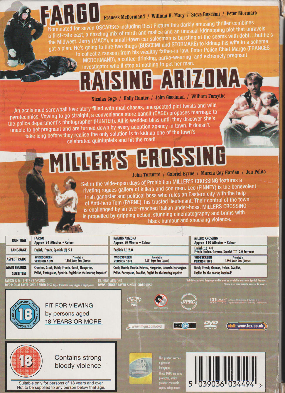The Coen Brothers Collection. DVD.