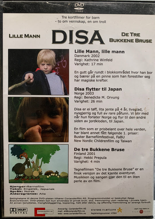 Lille Mann Disa – De tre bukkene Bruse. DVD.