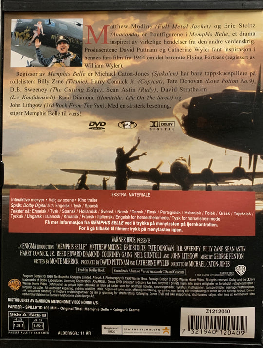 Memphis Belle. 1990. DVD.