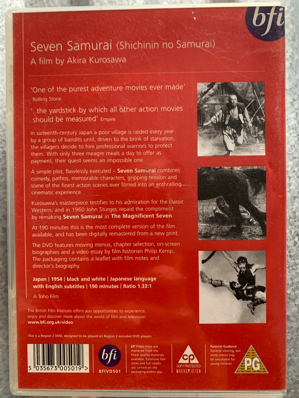 Seven Samurai. 1954. DVD.