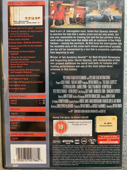 The Usual Suspects. 1995. DVD.