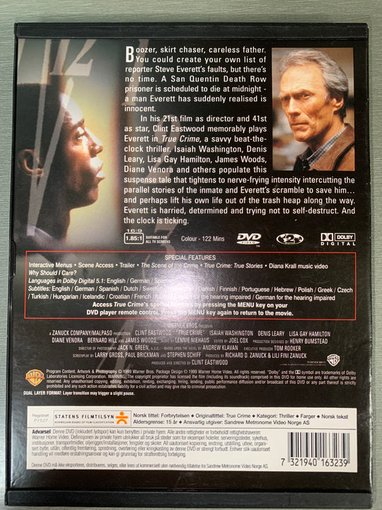 True Crime. 1999. DVD.