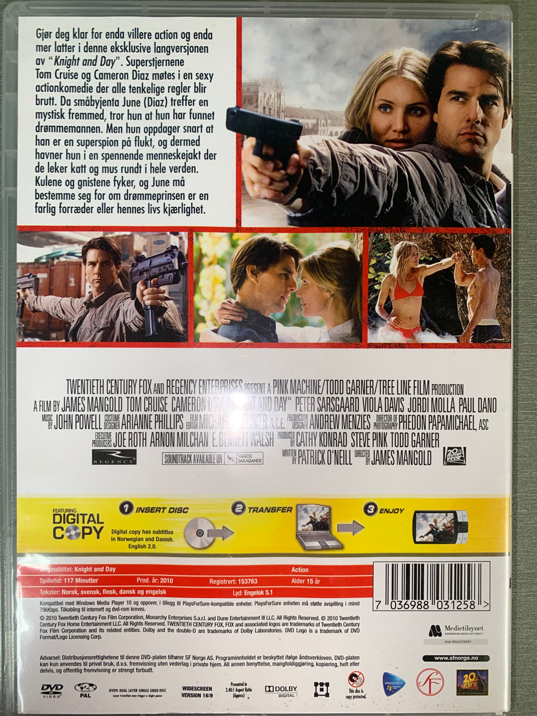 Knight and Day. 2010. DVD.