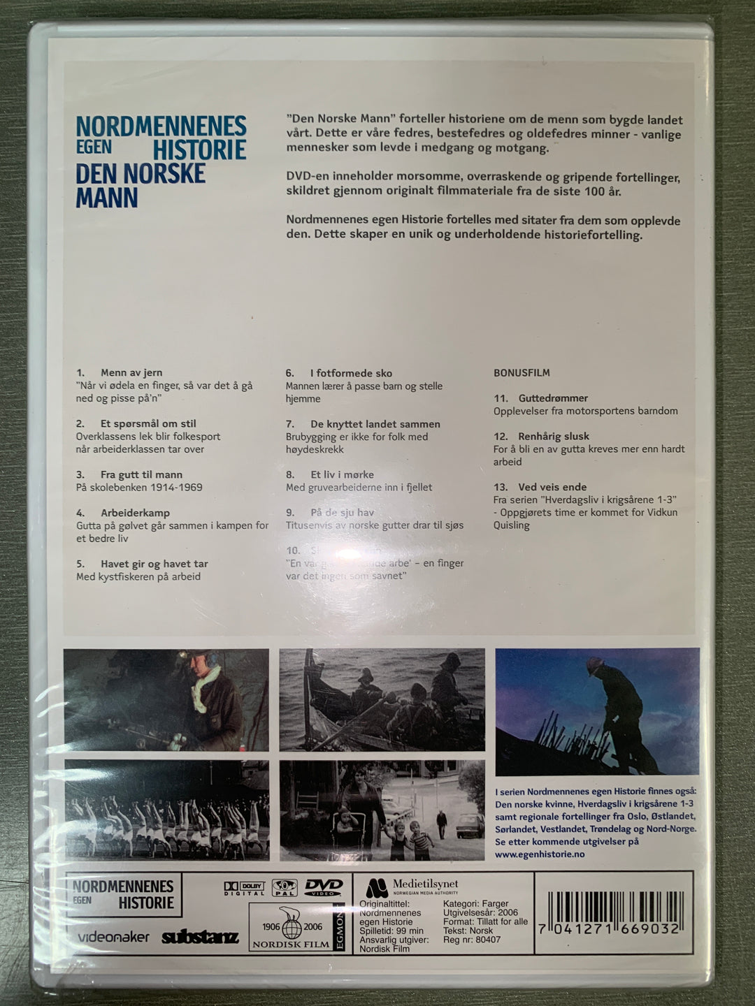 Nordmennenes egen historie: Den norske mann. 2012. DVD.