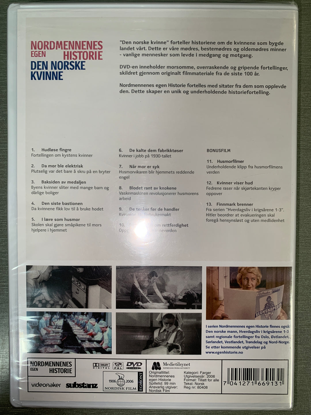Nordmennenes egen historie: Den norske kvinne (2012).DVD.