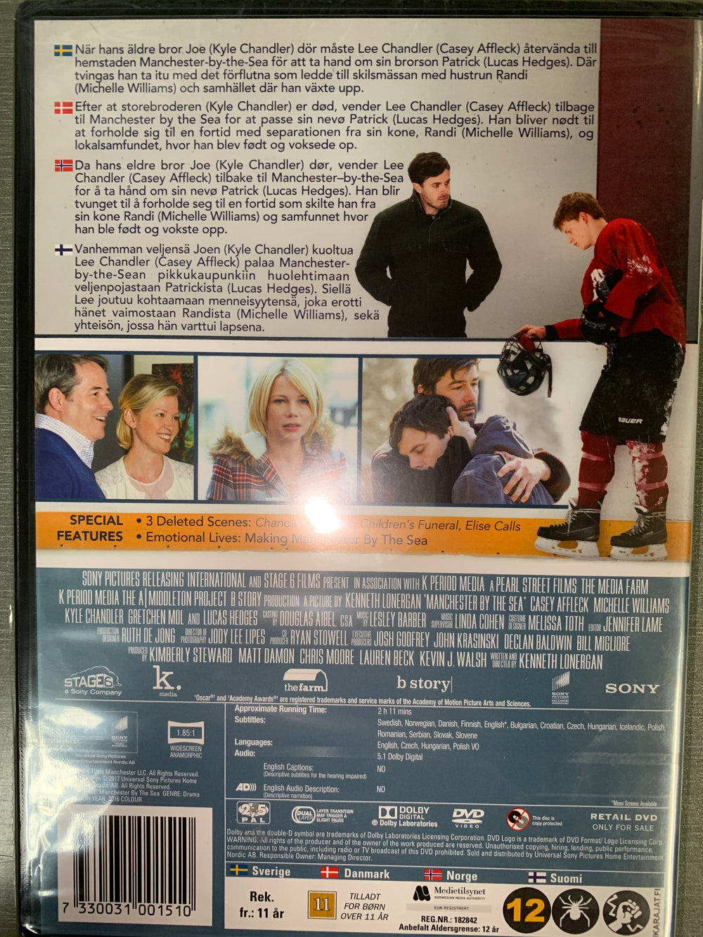 Manchester by the Sea (2016).DVD.
