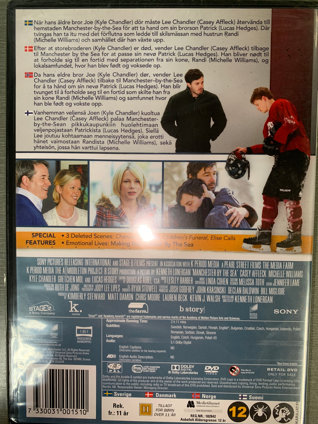 Manchester by the Sea (2016).DVD.