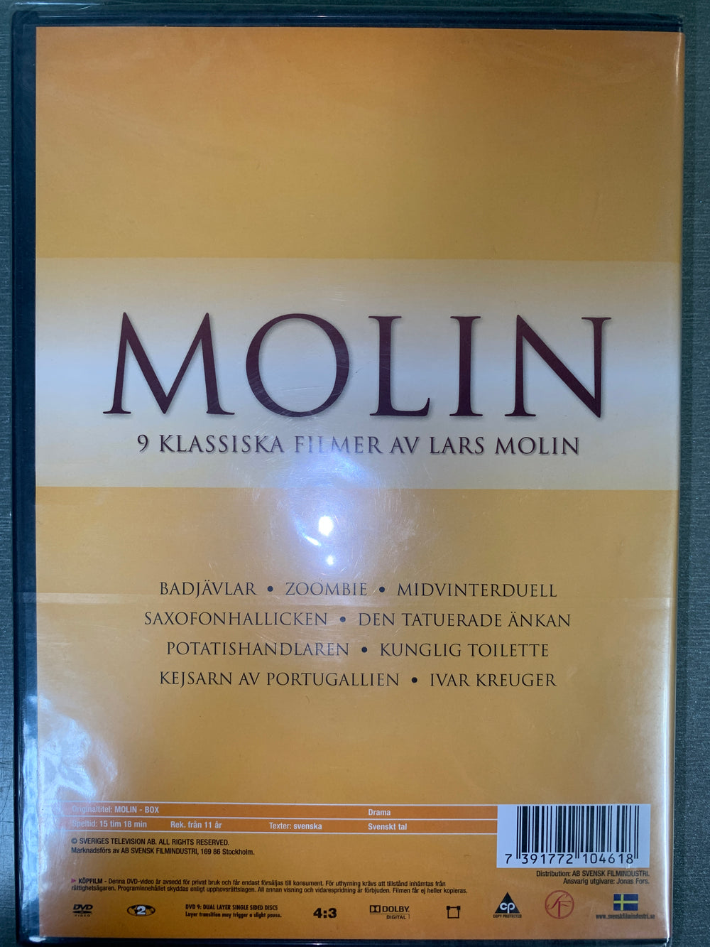 Molin: 9 klassiske filmer av Lars Molin (2005).DVD.