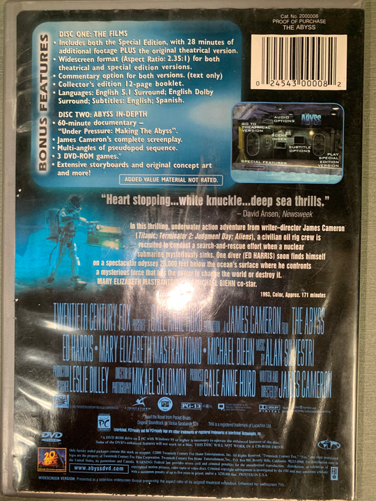 The Abyss: Special Edition.DVD.