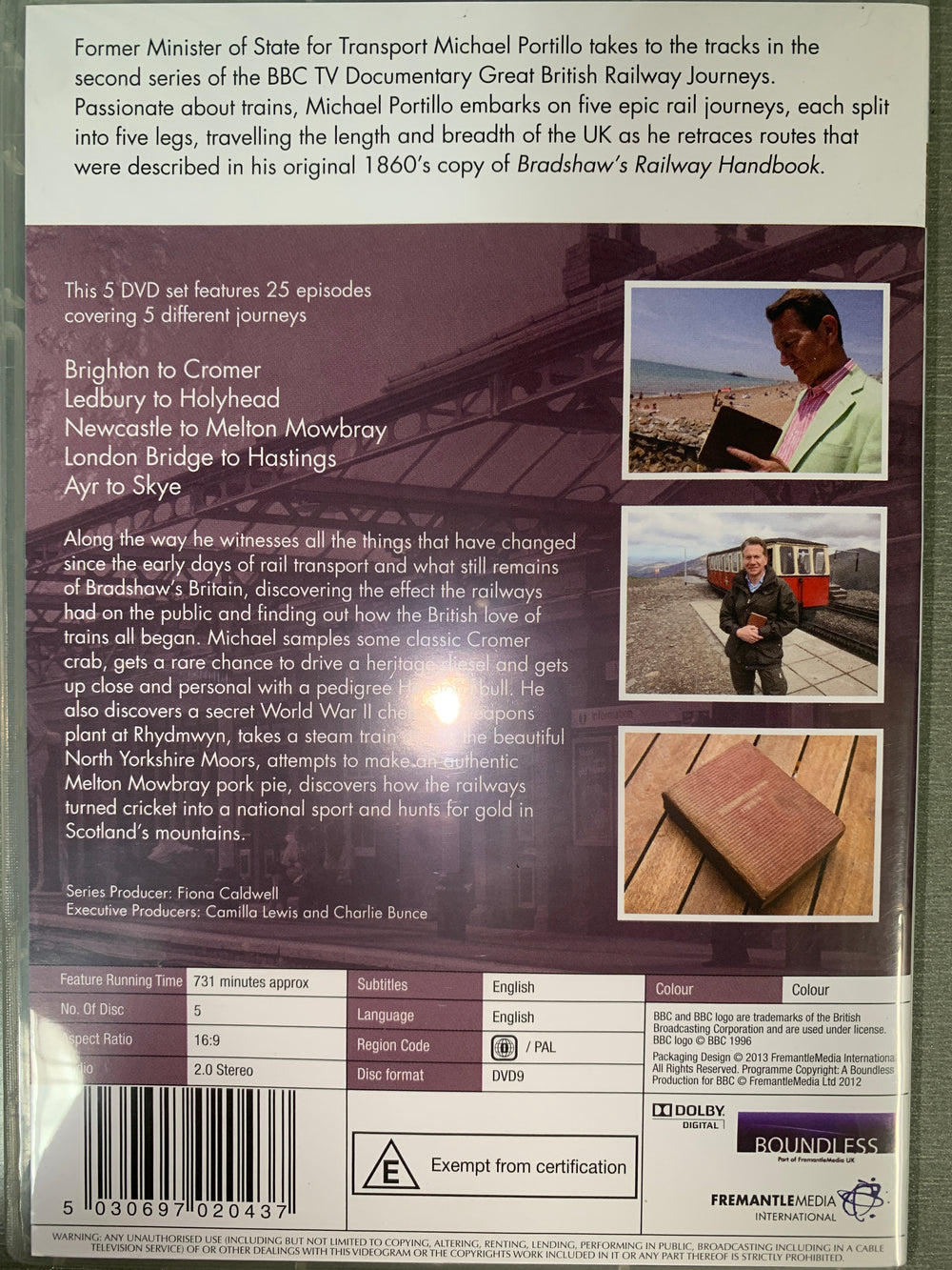 Great British Railway Journeys, Series 2. 2011. DVD.