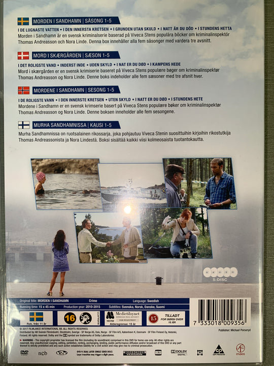 Morden i Sandhamn, Season 1-5. 2010. DVD.