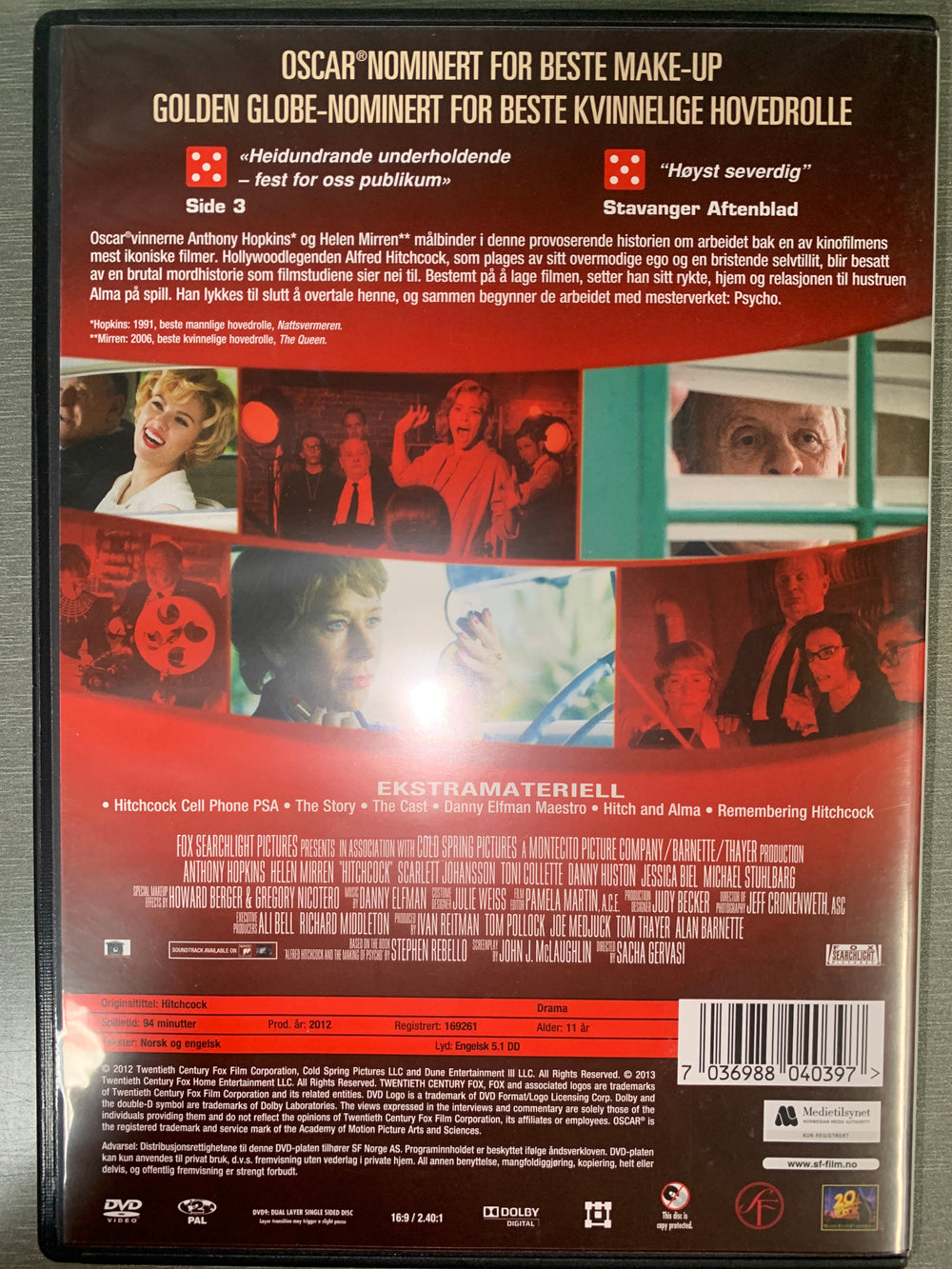 Hitchcock. 2012. DVD.