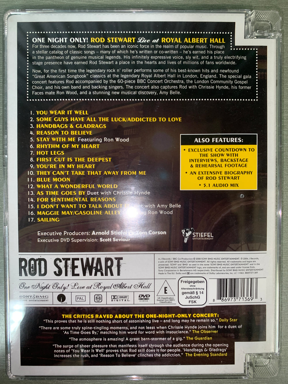 Rod Stewart: One Night Only! Live at Royal Albert Hall. 2004. DVD.