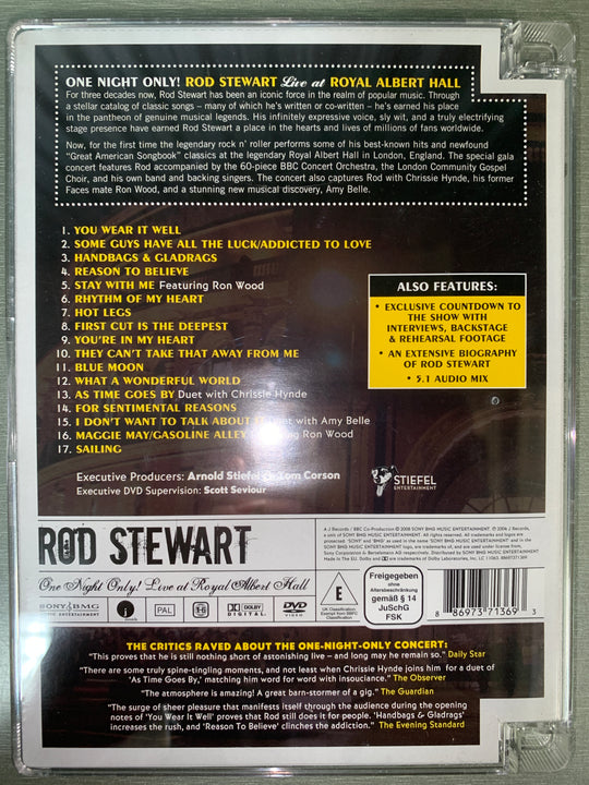 Rod Stewart: One Night Only! Live at Royal Albert Hall. 2004. DVD.