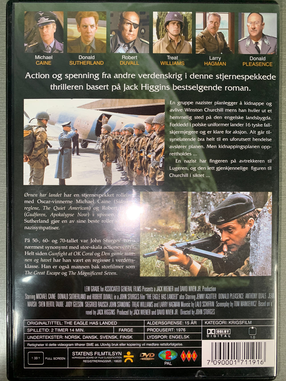 Ørnen har landet (The Eagle Has Landed). 1976. DVD.