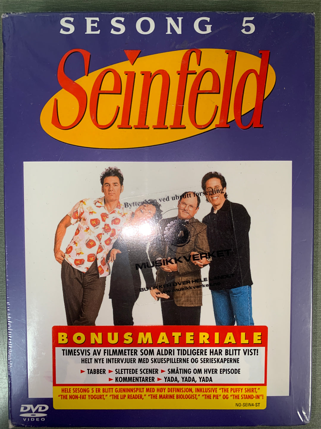 Seinfeld: Sesong 5. 1993. DVD samleboks.