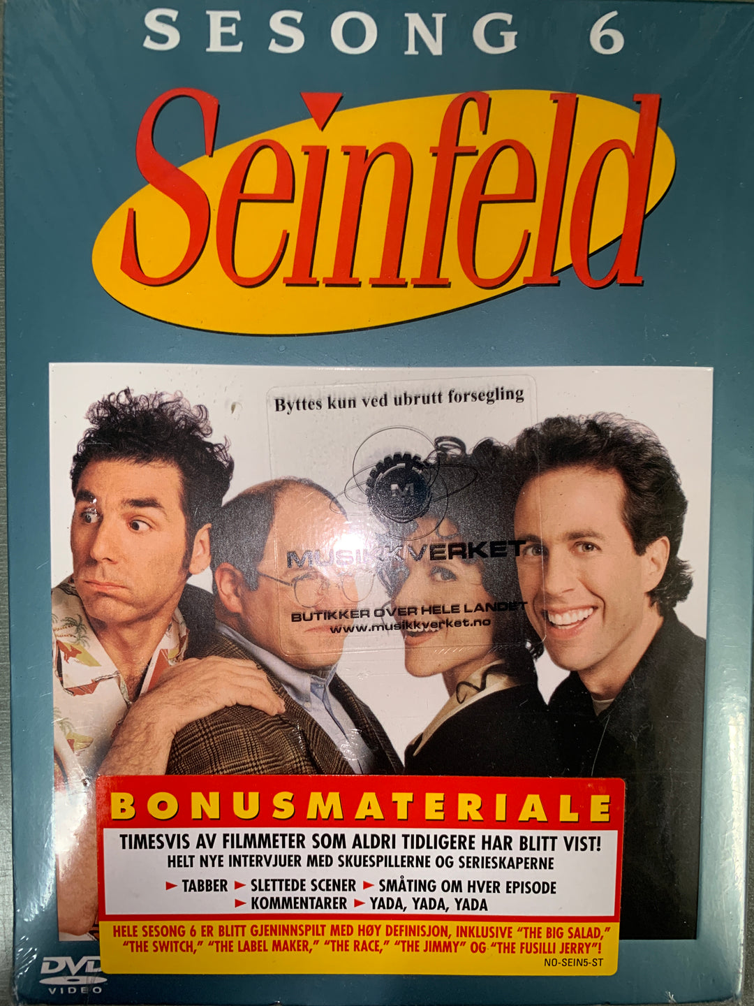 Seinfeld: Sesong 6. 1994. DVD samleboks.