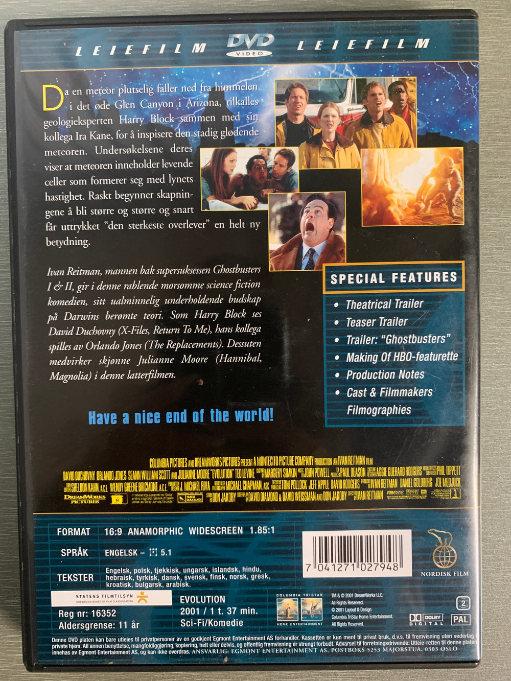 Evolution. 2001. DVD.