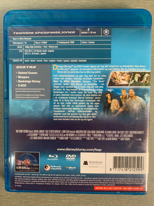 Race to Witch Mountain. 2009. Blu-ray + DVD.