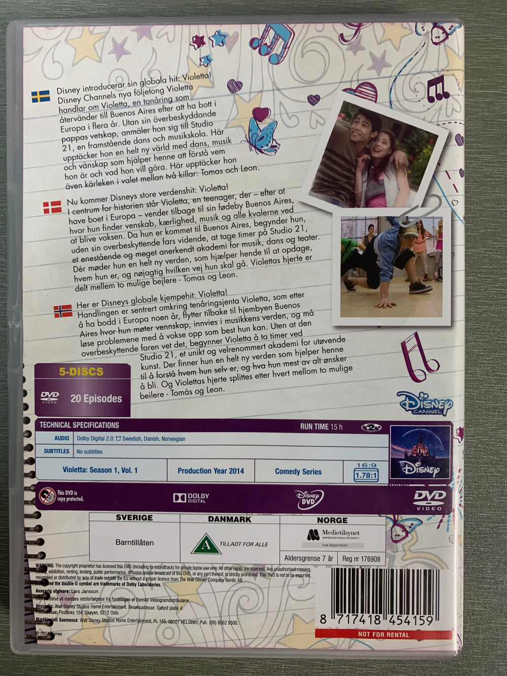 Disney Violetta: Season 1 – Vol. 1. 2012. DVD.