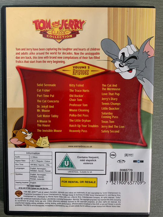 Tom and Jerry Classic Collection – Volume 2. DVD.