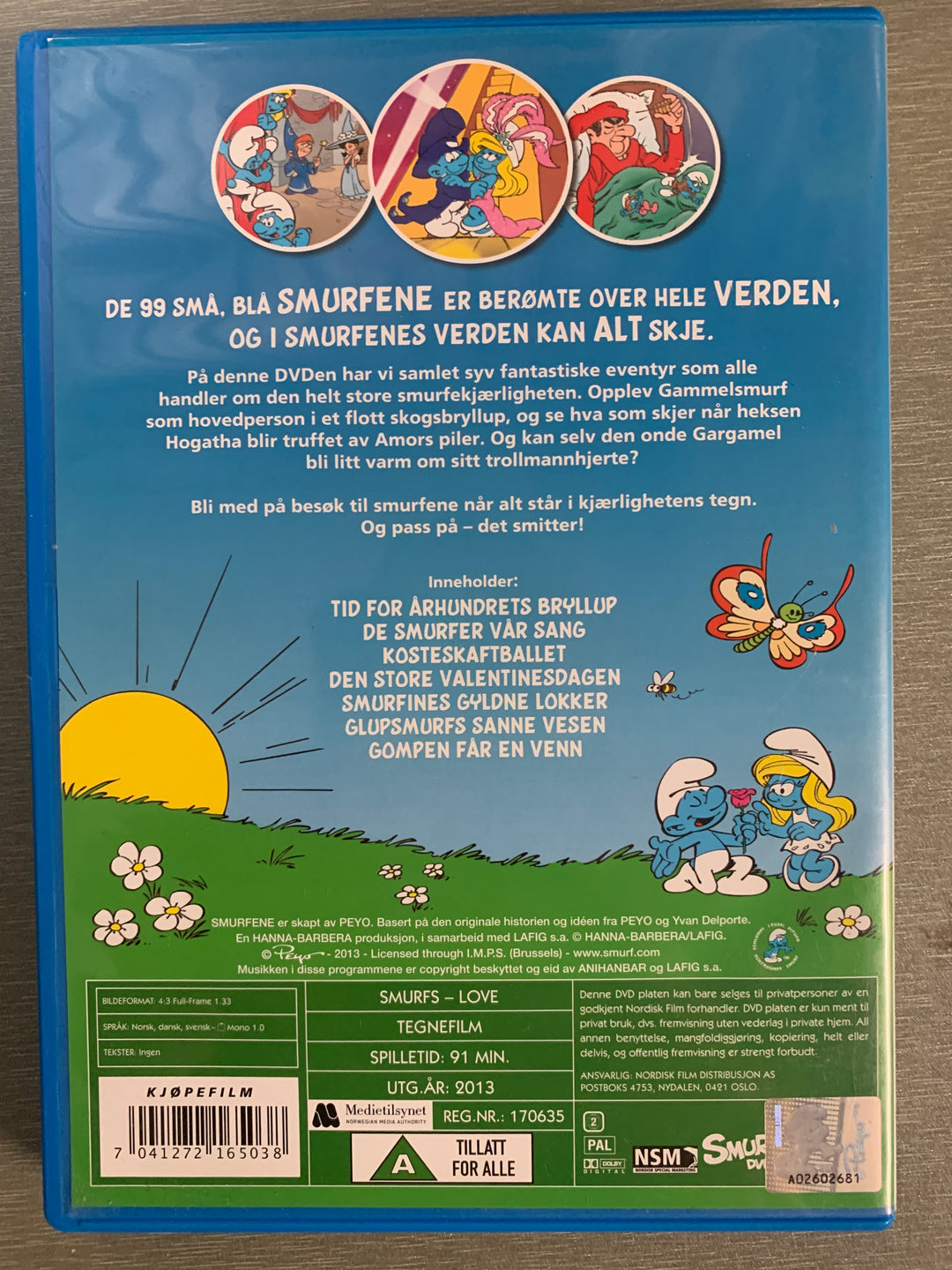 Smurfene: Kjærlighet. DVD.