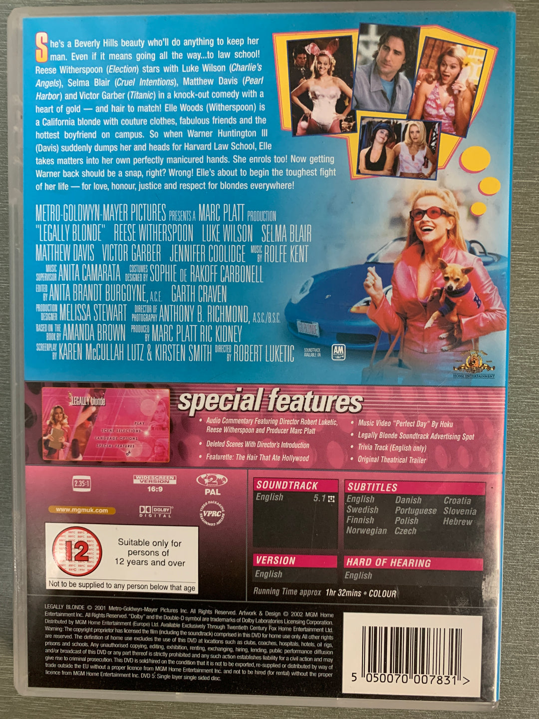 Legally Blonde. 2001. DVD.