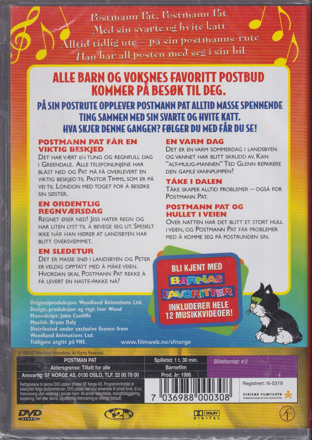Postmann Pat: Festival. DVD. Ny i plast!