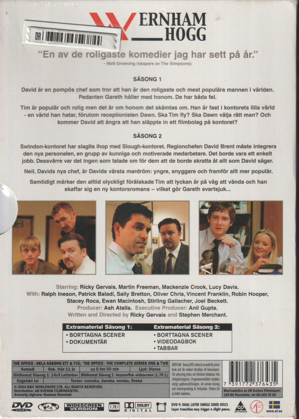 The Office: Hele sesong 1 & 2. 2001–2003. DVD. Ny i plast!