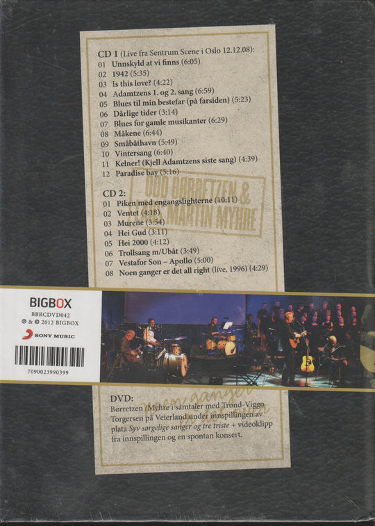 Odd Børretzen & Lars Martin Myhre: Noen ganger er det over. 2012. 2CD + DVD. Ny i plast!