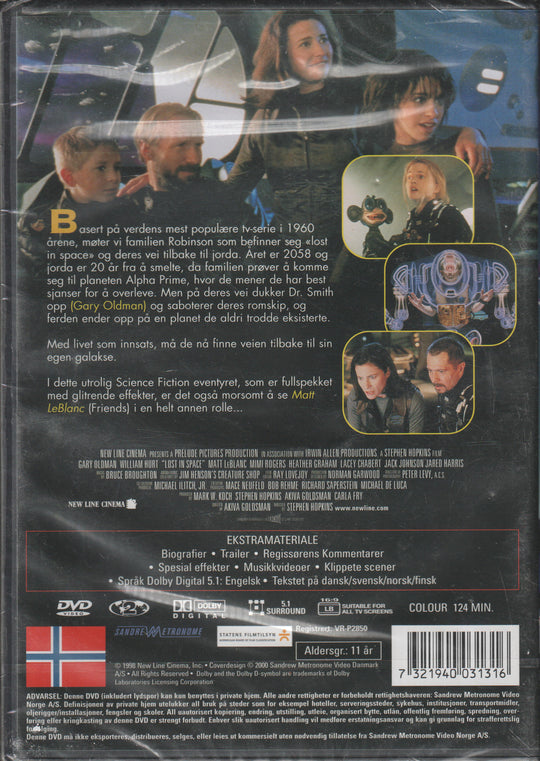 Lost in Space. 1998. DVD. Ny i plast!