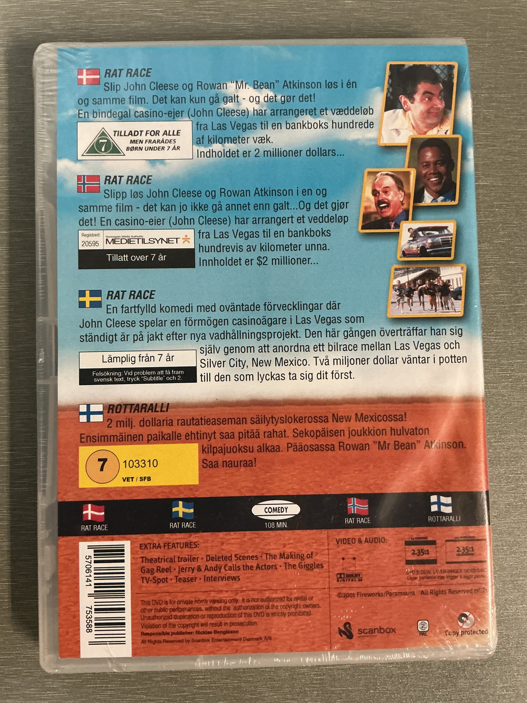 Rat Race. 2001. DVD. Ny i plast!