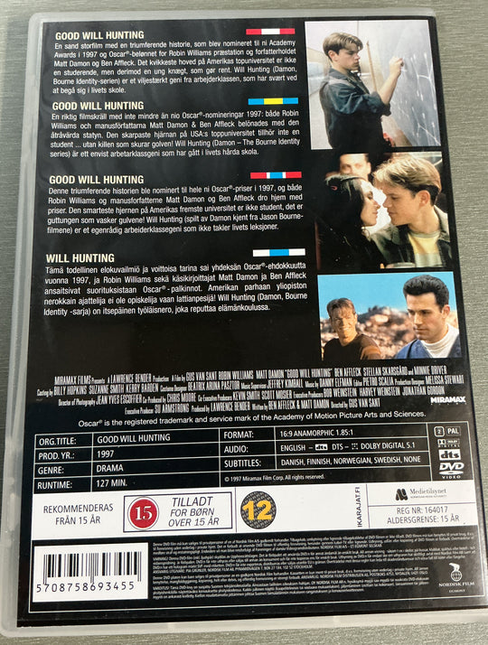 Good Will Hunting. 1997. DVD.
