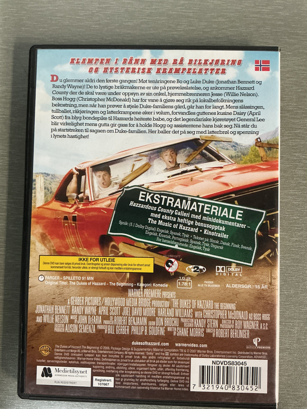 The Dukes of Hazzard: The Beginning – Unrated. 2007. DVD.