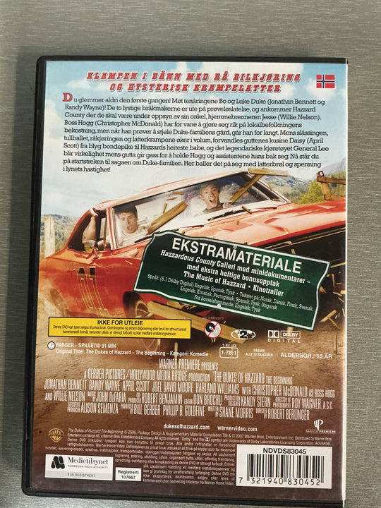 The Dukes of Hazzard: The Beginning – Unrated. 2007. DVD.