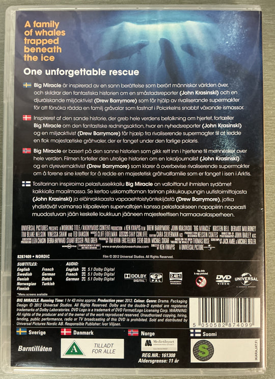 Big Miracle. 2012. DVD. Ny i plast!