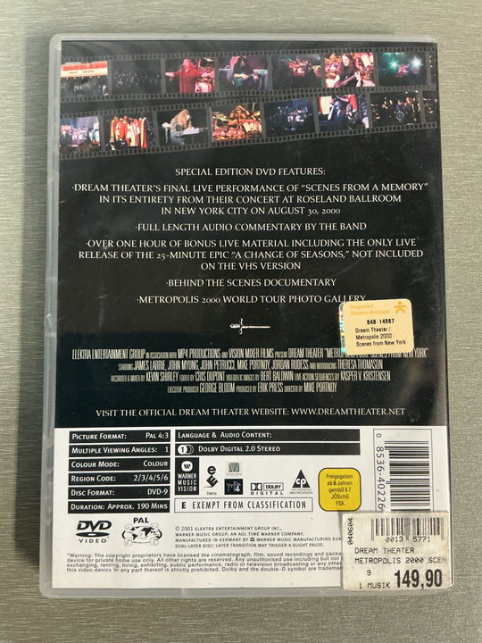 Dream Theater: Metropolis 2000 – Scenes from New York. 2001. DVD. Ny i plast!