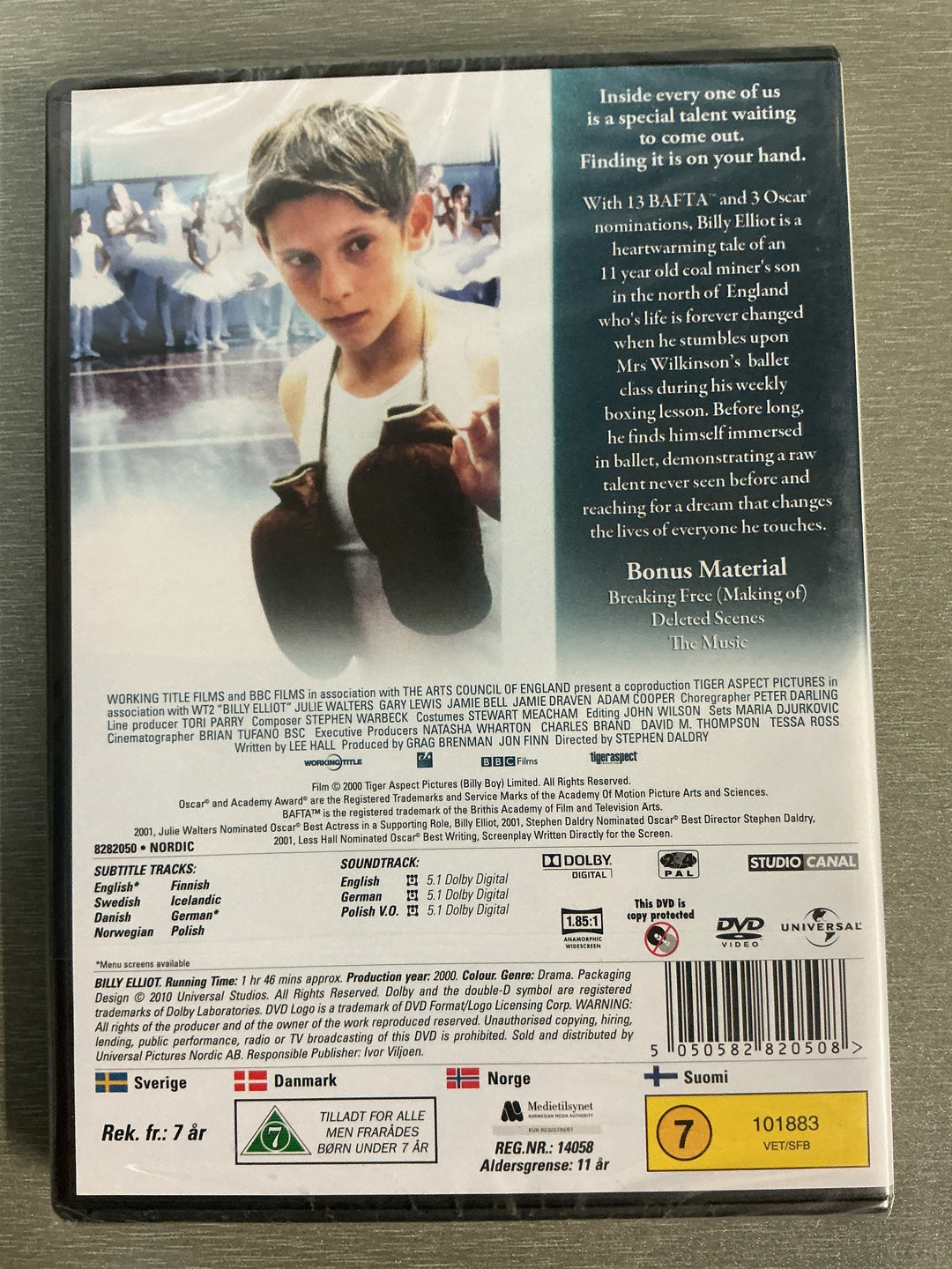 Billy Elliot. 2000. DVD. Ny i plast!