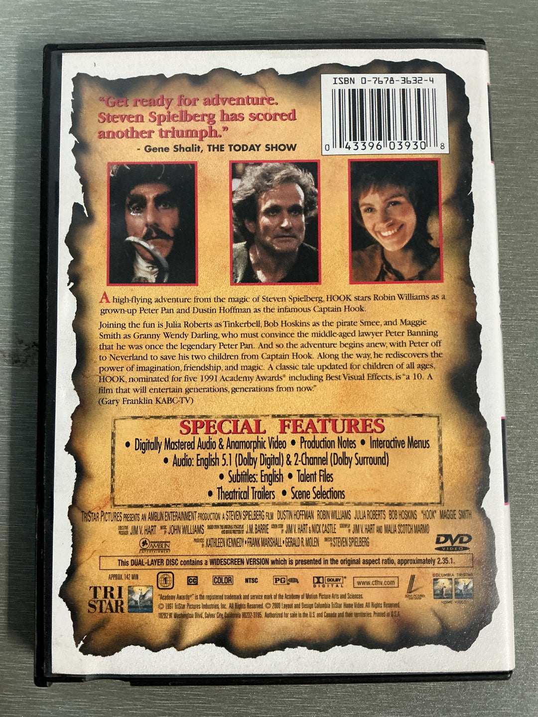 Hook. 1991. DVD.